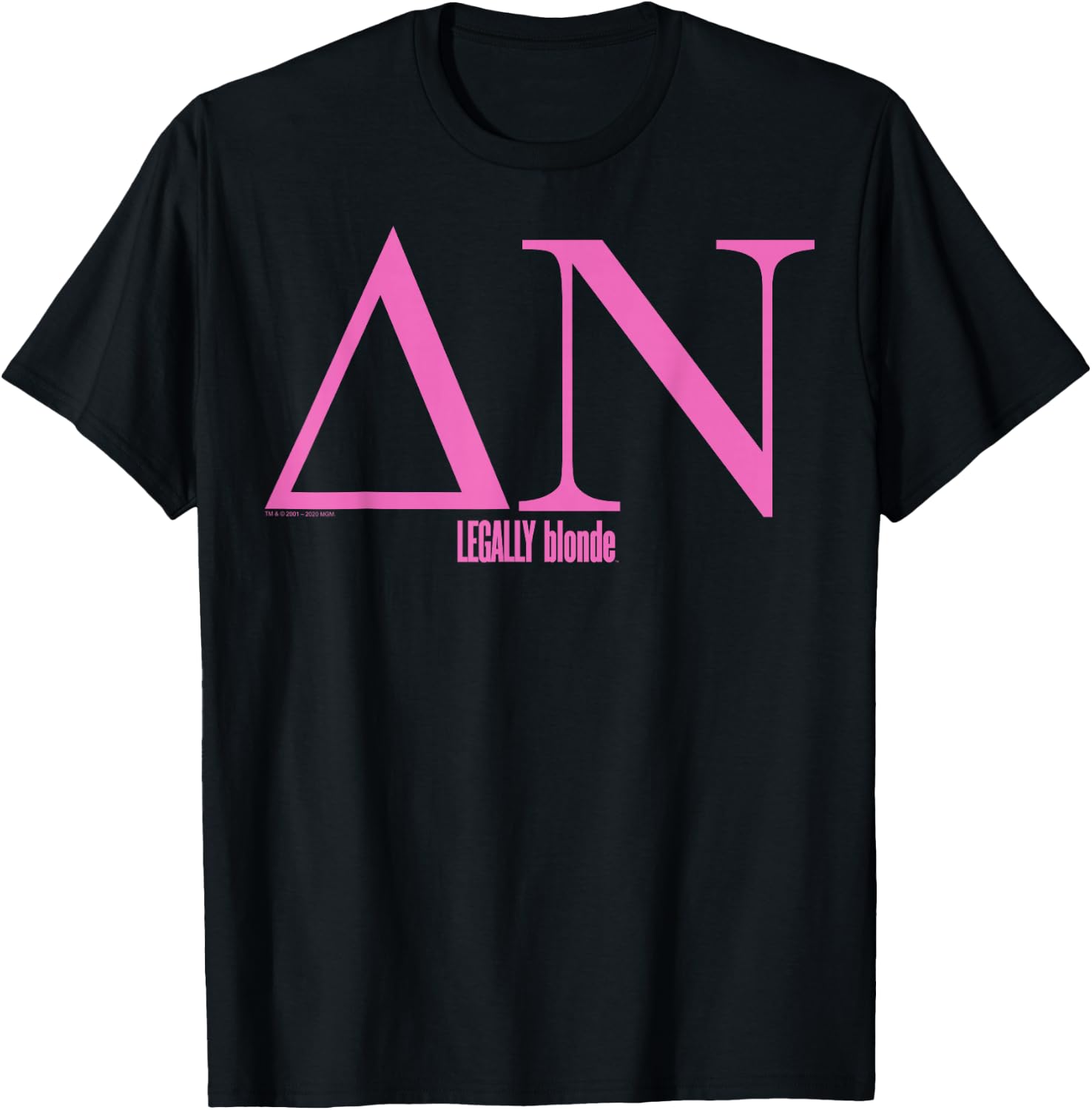Legally Blonde Delta Nu Greek Letters Small T-Shirt - T-Shirt | Black