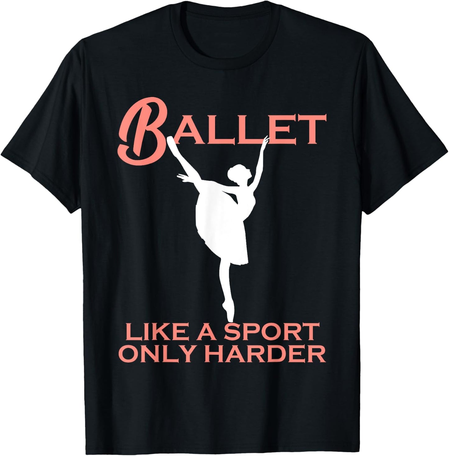 Funny Dance Sport Ballet Gift Women Cute Ballerina For Girls T-Shirt - T-Shirt | Black