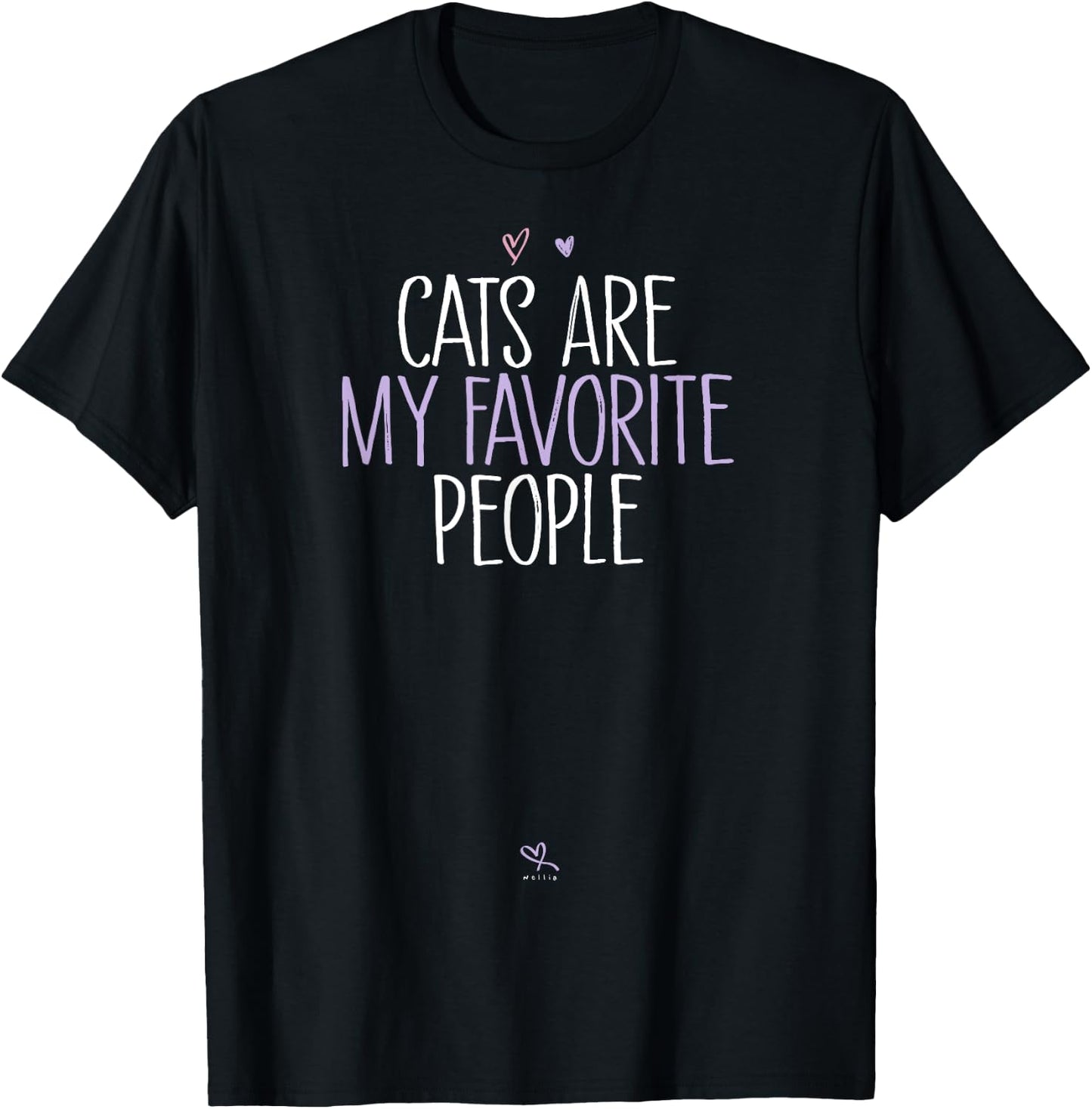 Funny Cats Are My Favourite People T-Shirt - T-Shirt | Black