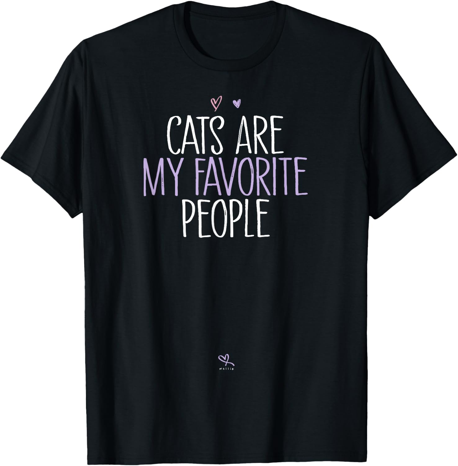 Funny Cats Are My Favourite People T-Shirt - T-Shirt | Black