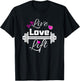 Live Love Lift Workout Weight Lifting Fitness Gym Barbell T-Shirt - T-Shirt | Black