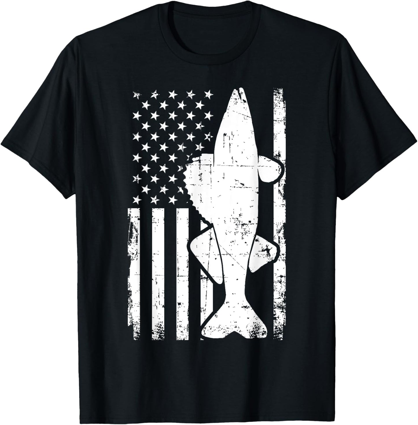 Walleye Fishing USA T-Shirt - T-Shirt | Black