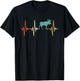 Moose Heartbeat Retro Vintage Design Women T-Shirt - T-Shirt | Black