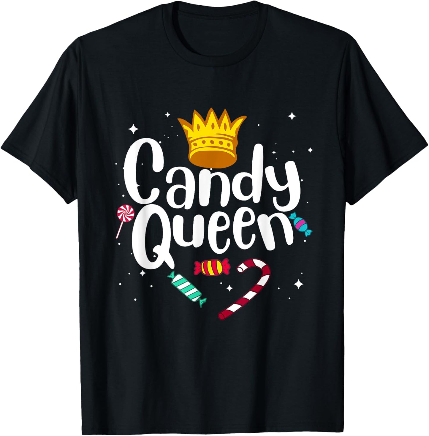 Funny Candy Queen Gift Lollipop Lover Sweet Tooth Women T-Shirt - T-Shirt | Black