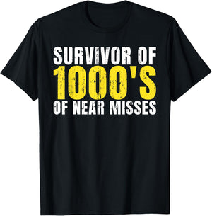 Survivor of 1000s of near Misses Driving Instructor T-Shirt - T-Shirt | Black