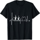 Synchro Swimming Heartbeat EKG Synchronized Swimmer Design T-Shirt - T-Shirt | Black