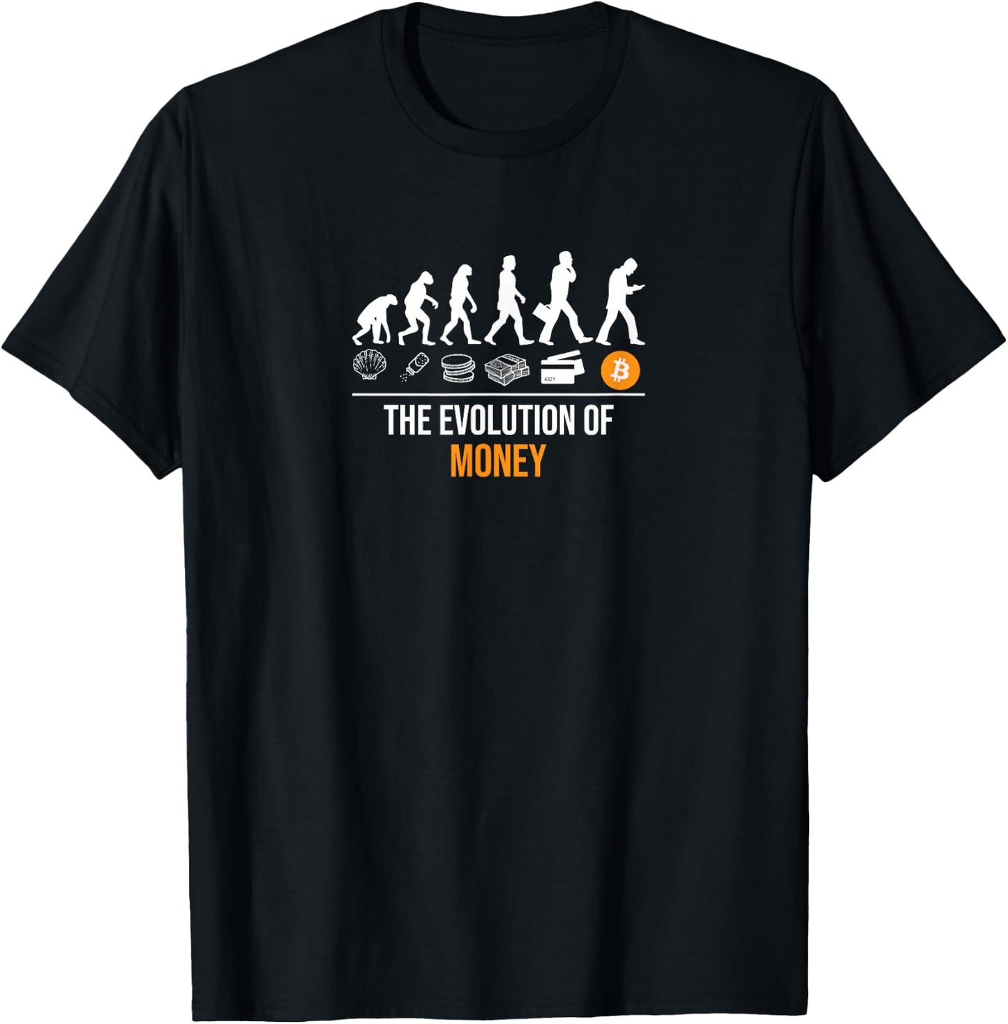 Bitcoin The Evolution of Money T-Shirt - T-Shirt | Black