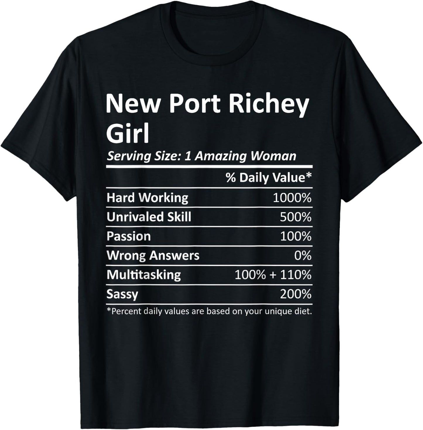 NEW PORT RICHEY GIRL FL FLORIDA Funny City Home Roots Gift T-Shirt - T-Shirt | Black
