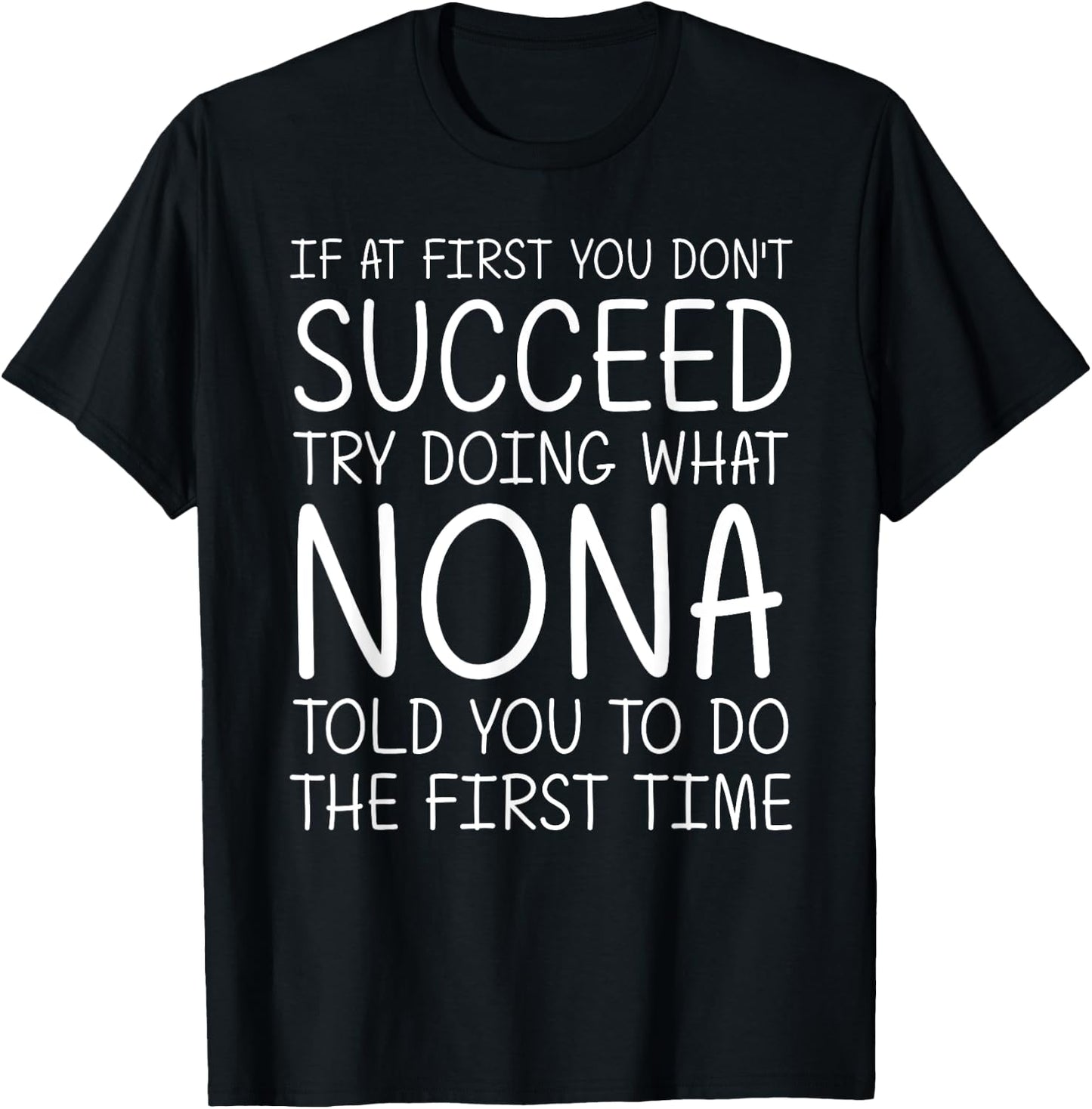 NONA Gift Name Personalized Birthday Funny Christmas Joke T-Shirt - T-Shirt | Black