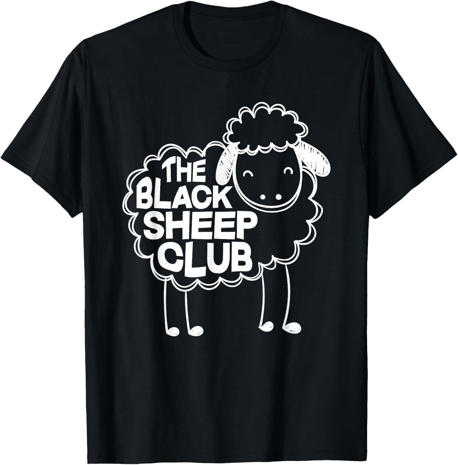 The Black Sheep Club Funny Black Sheep Squad Sarcastic T-Shirt - T-Shirt | Black