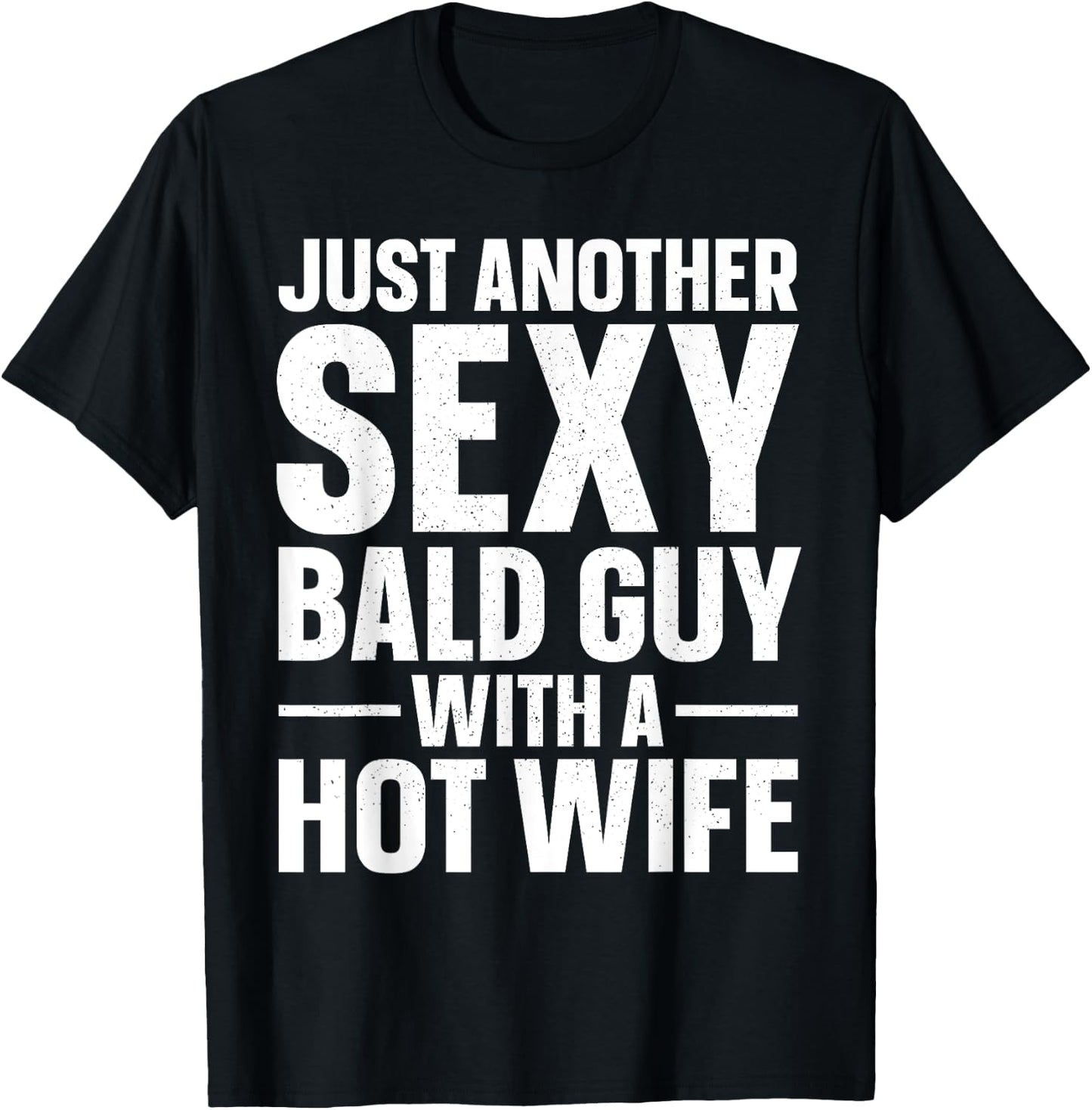 Funny Bald Guy Design Dad Husband Hairless Bald Man T-Shirt - T-Shirt | Black