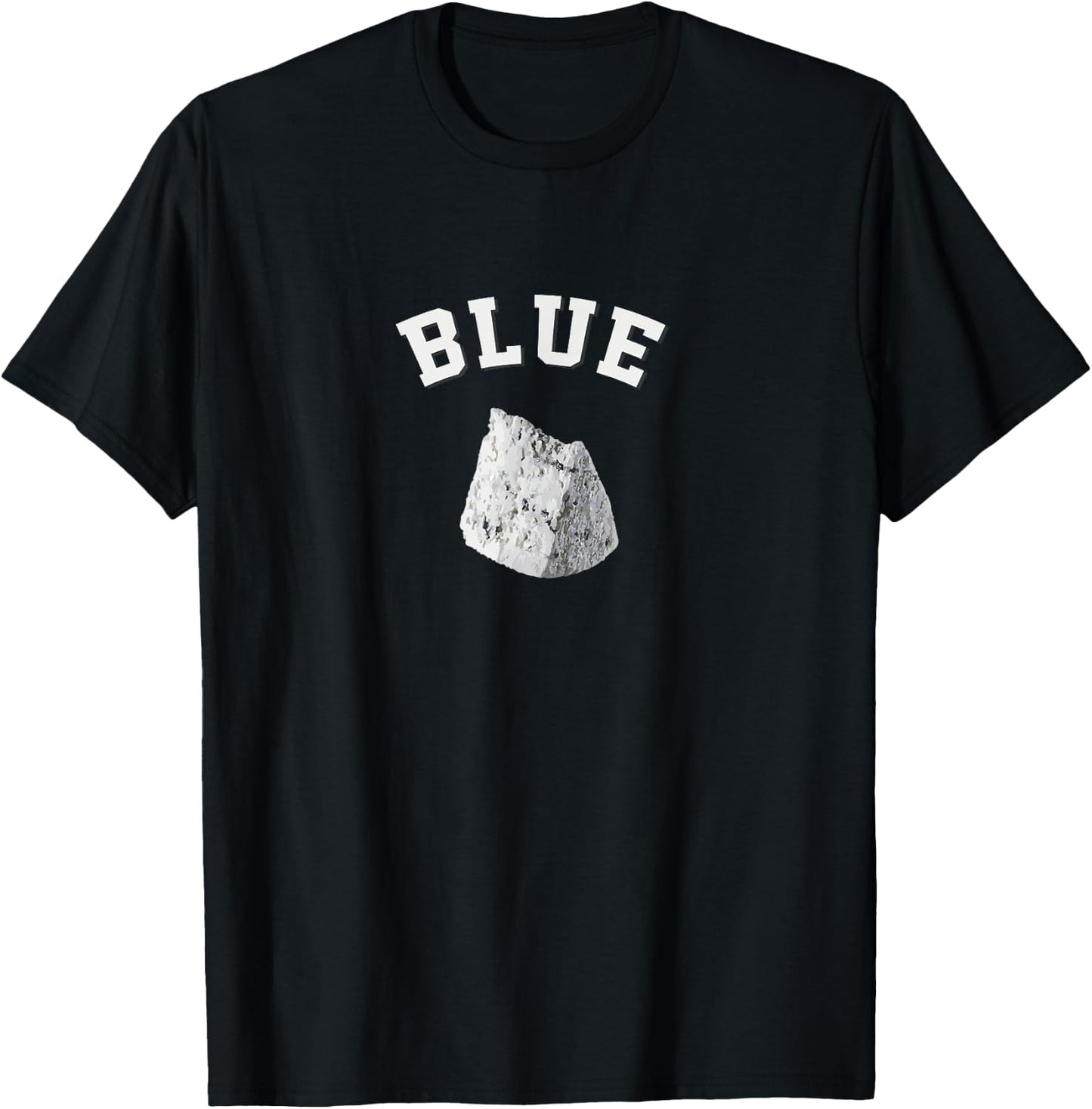 Blue Cheese Funny College Team Logo gift English Word T-Shirt - T-Shirt | Black