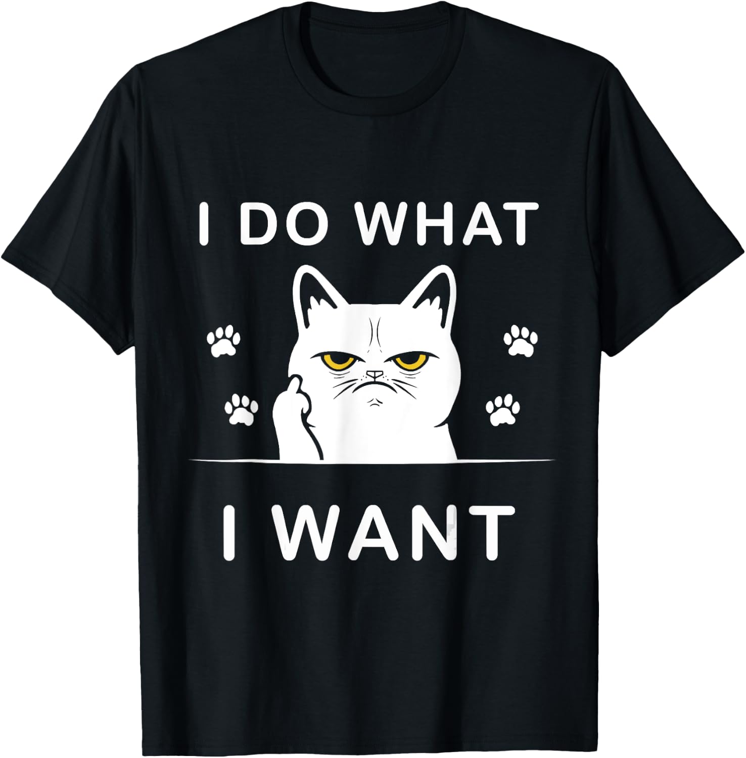 I do what I want cat funny with my cat funny cat T-Shirt - T-Shirt | Black
