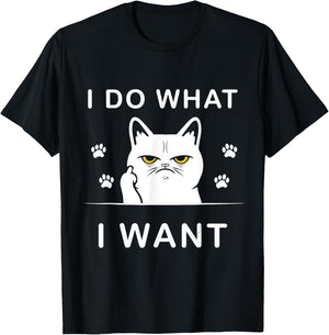 I do what I want cat funny with my cat funny cat T-Shirt - T-Shirt | Black