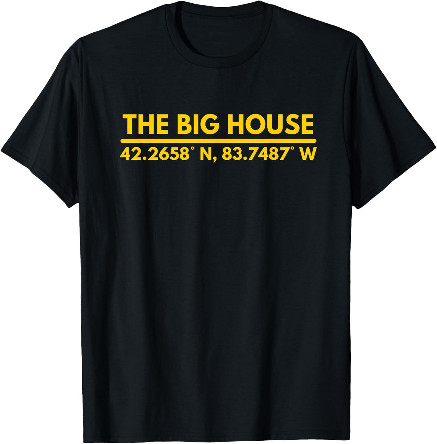 The Big House Latitude & Longitude T-Shirt - T-Shirt | Black