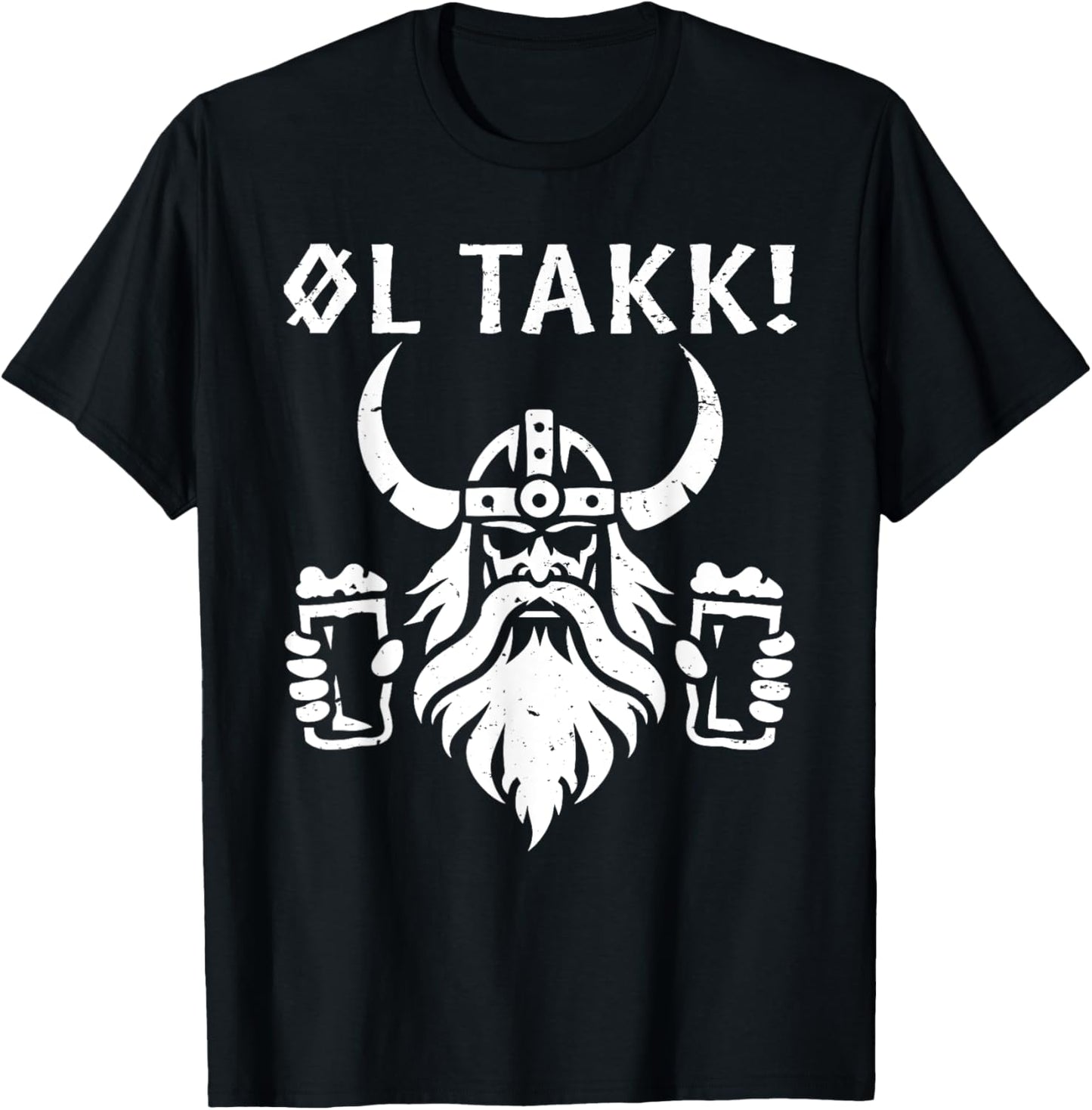 Ol Takk Norway Aka Viking Mer Ol Norge Nordic Scandinavian T-Shirt - T-Shirt | Black