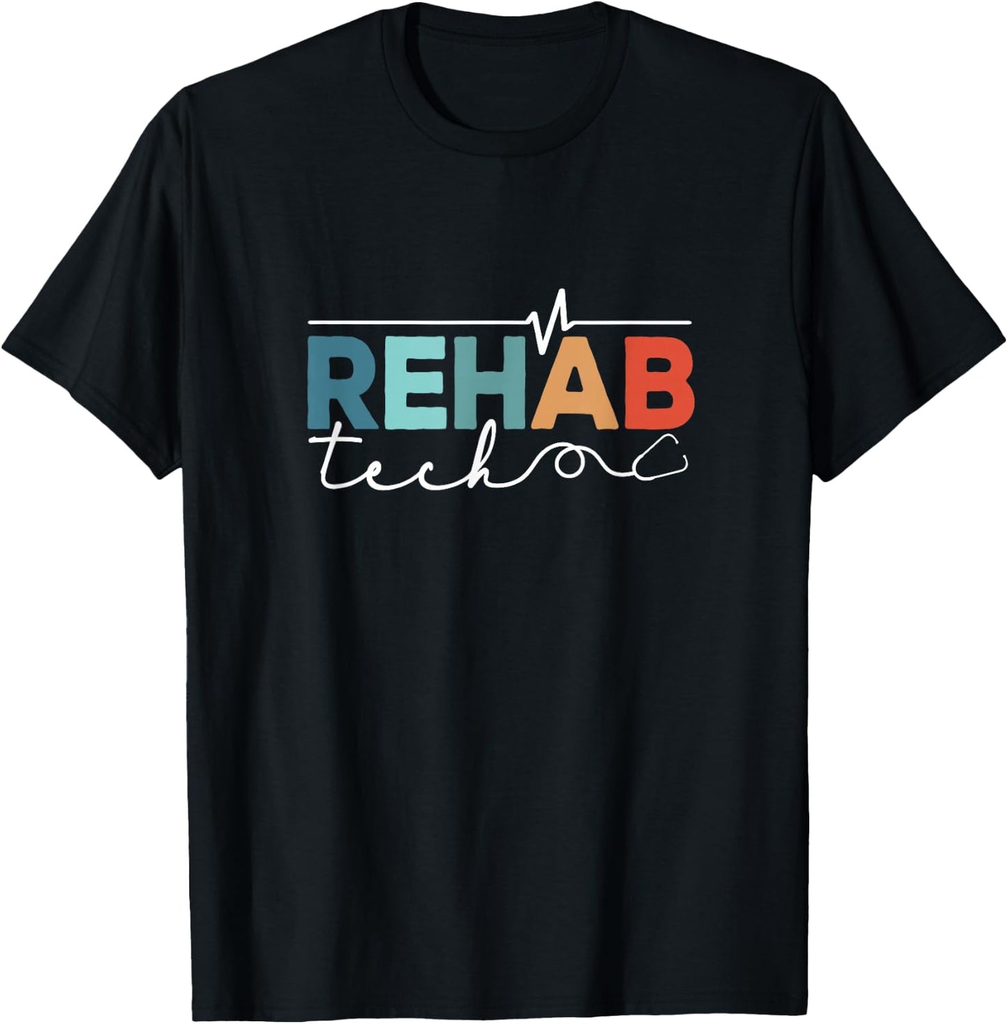 Rehabilitation Technologist Physical Rehab Nursing Tech Aide T-Shirt - T-Shirt | Black