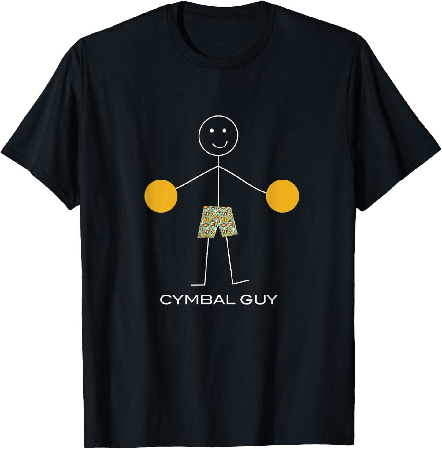 Funny Cymbal Guy Boy Cymbal Player T-Shirt - T-Shirt | Black