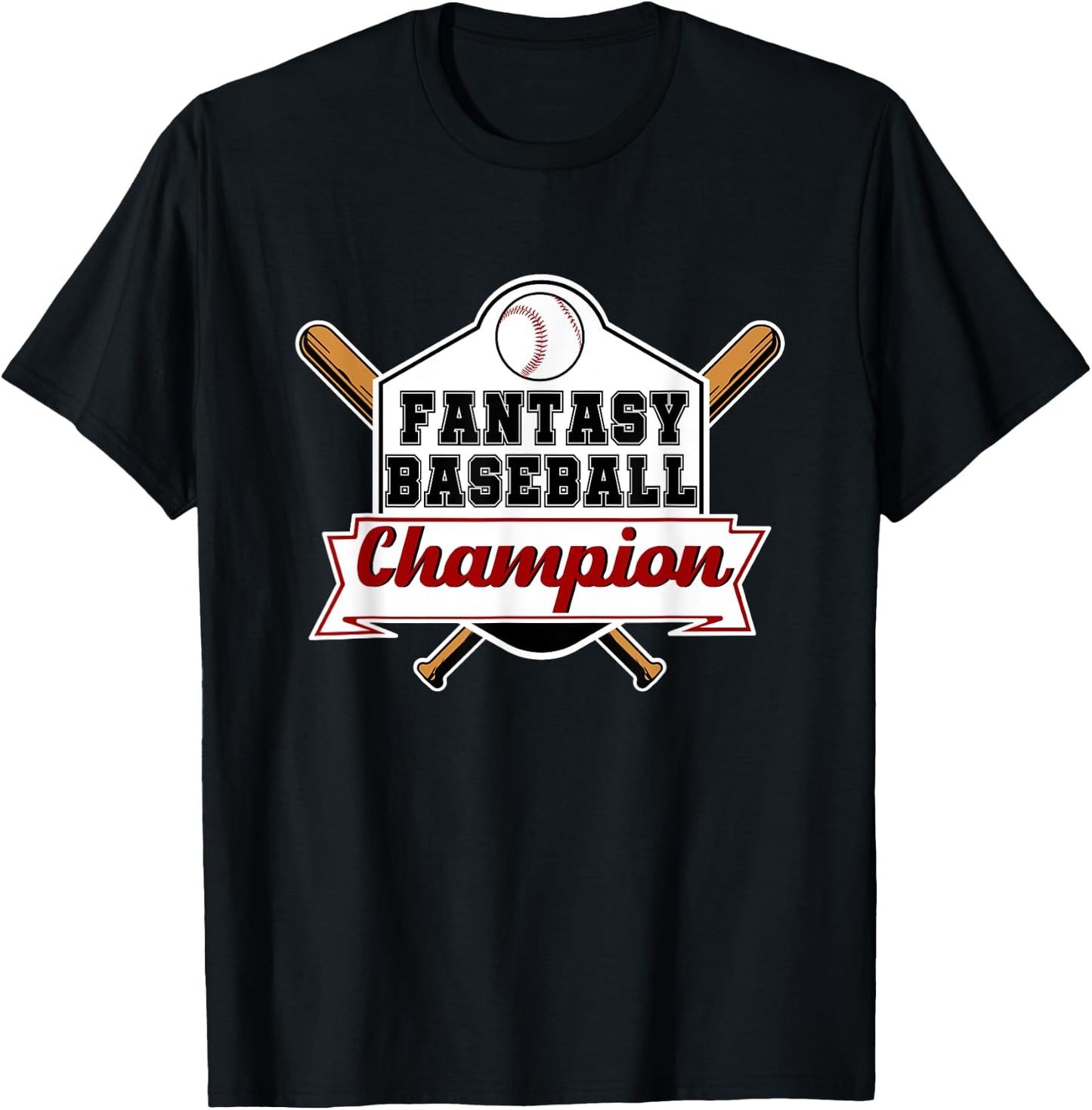 Fantasy Baseball Champion T-Shirt - T-Shirt | Black