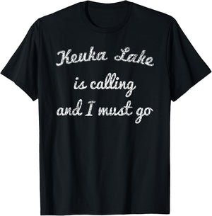KEUKA LAKE NEW YORK Funny Fishing Camping Summer Gift Men Women Kids T-Shirt - T-Shirt | Black
