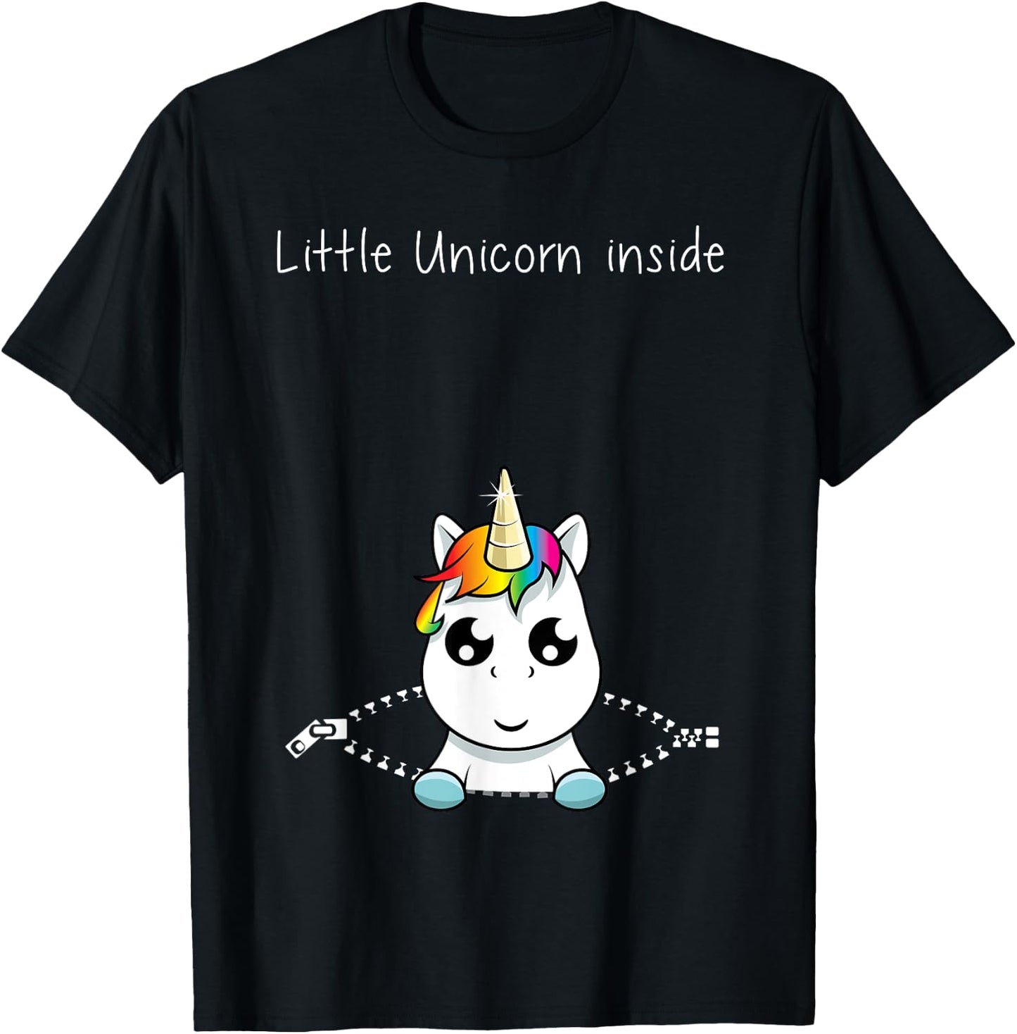 Its A Girl Pregnancy Announcement Gender Reveal Unicorn Gift T-Shirt - T-Shirt | Black