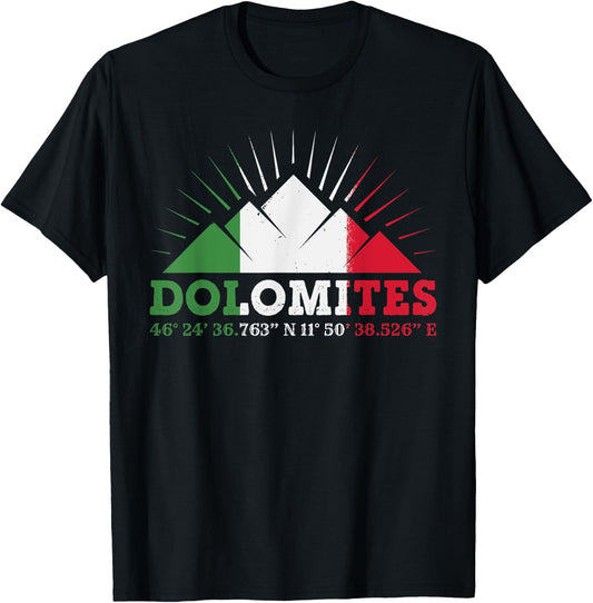 Dolomites Nature Outdoor Italy T-Shirt - T-Shirt | Black