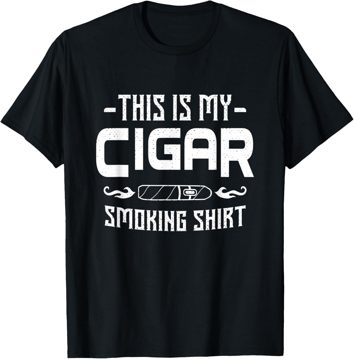 This Is My Cigar Smoking Shirt Cigars Smoker Whisky Gift T-Shirt - T-Shirt | Black