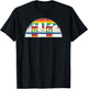 Brooklyn Bridge Rainbow Skyline Vintage Logo T-Shirt - T-Shirt | Black