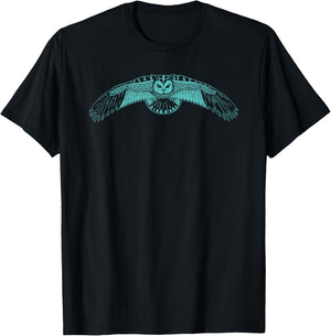 Vintage Owl Retro Style Artistic Minimalist Graphic T-Shirt - T-Shirt | Black