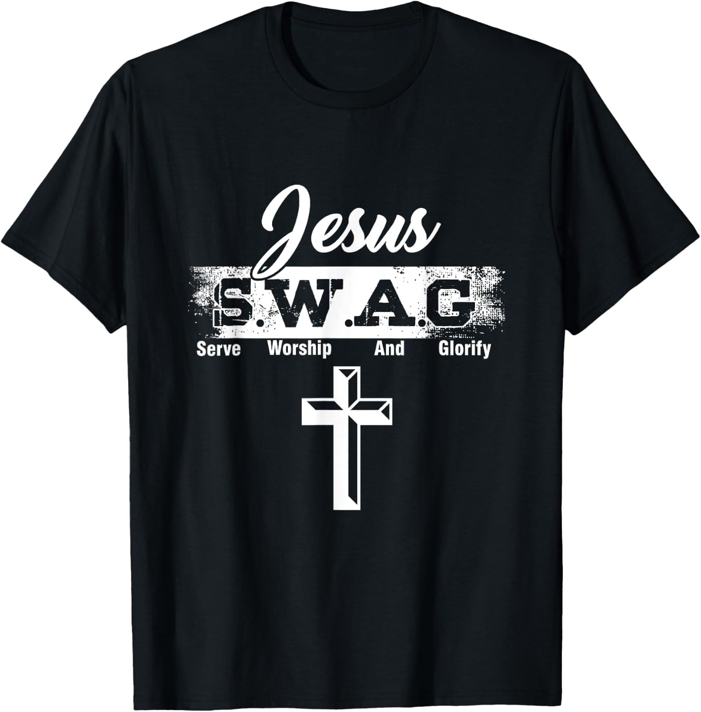 Christ Christianity Jesus Christ Swag Serve Praying Faith T-Shirt - T-Shirt | Black