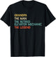 Grandpa The Man The Retired Elevator Mechanic Legend T-Shirt - T-Shirt | Black