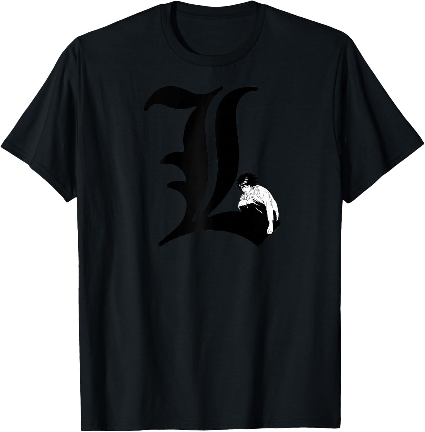 Death Note L Symbol Anime Raglan Baseball T-Shirt - T-Shirt | Black