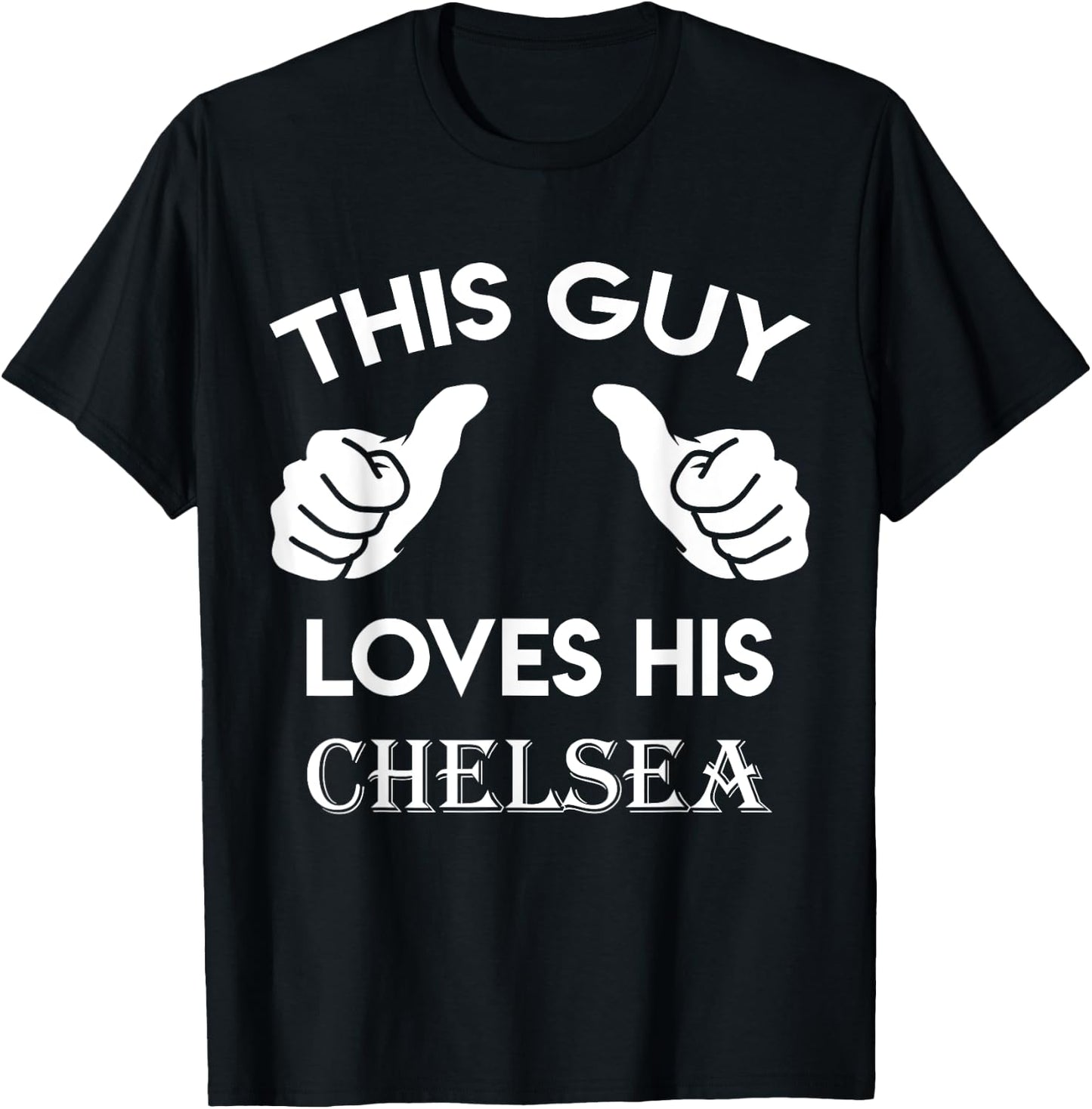 This guy loves his CHELSEA gift valentine heart belongs 3 T-Shirt - T-Shirt | Black