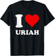 Red Heart I Love Uriah T-Shirt - T-Shirt | Black