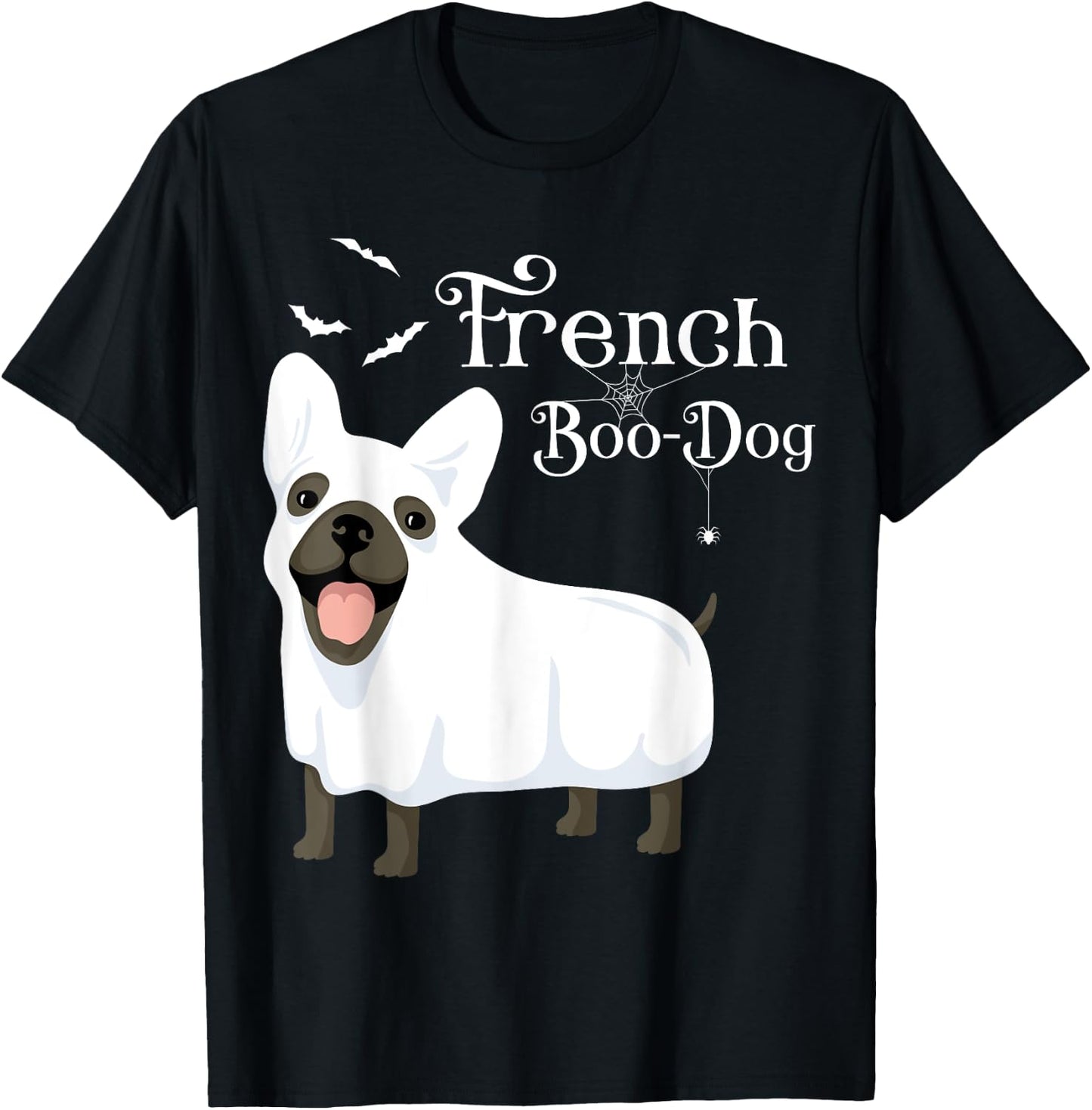 Halloween French Boo-Dog French Bulldog Ghost Women T-Shirt - T-Shirt | Black