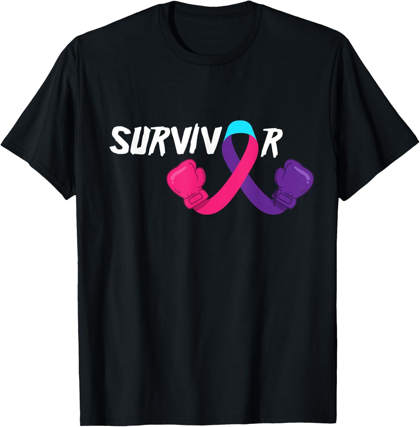 Thyroid Cancer Survivor Support Thyroid Cancer Awareness T-Shirt - T-Shirt | Black