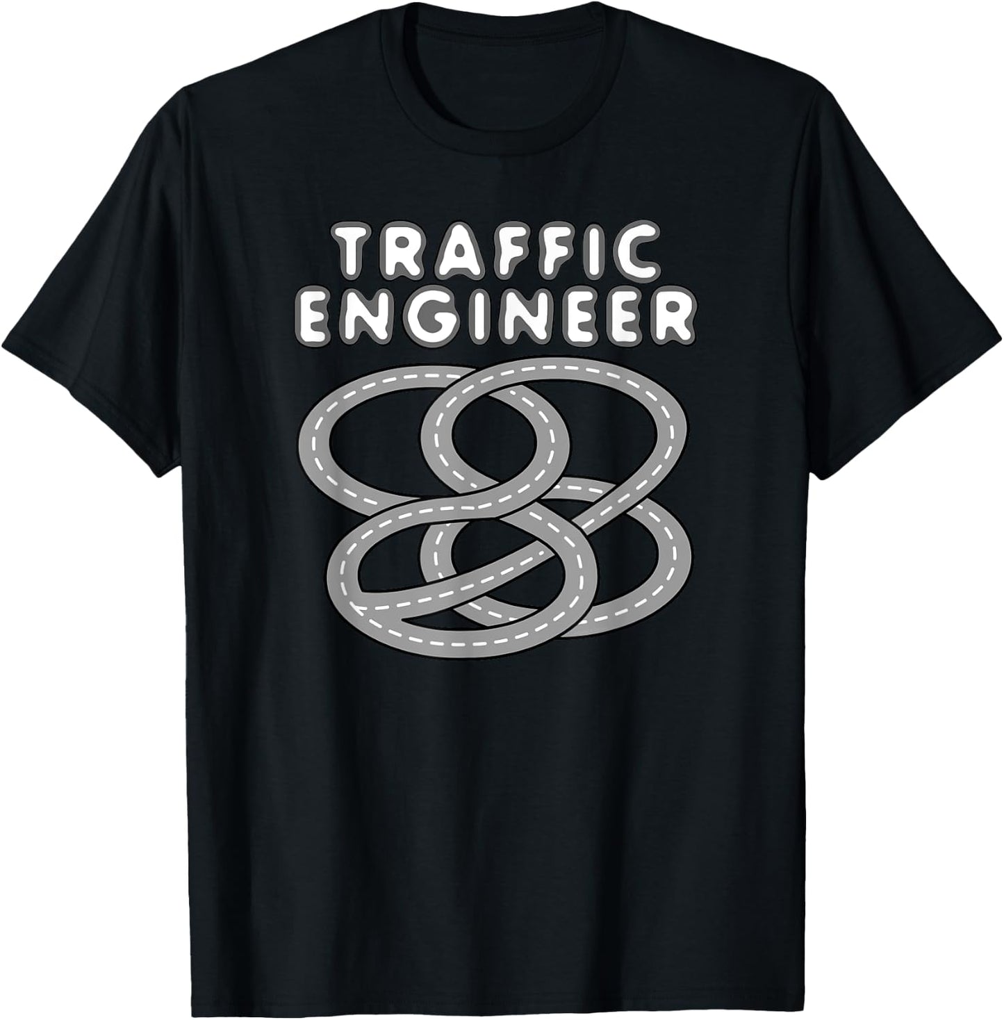Traffic Engineer Funny Highway Interchange T-Shirt - T-Shirt | Black