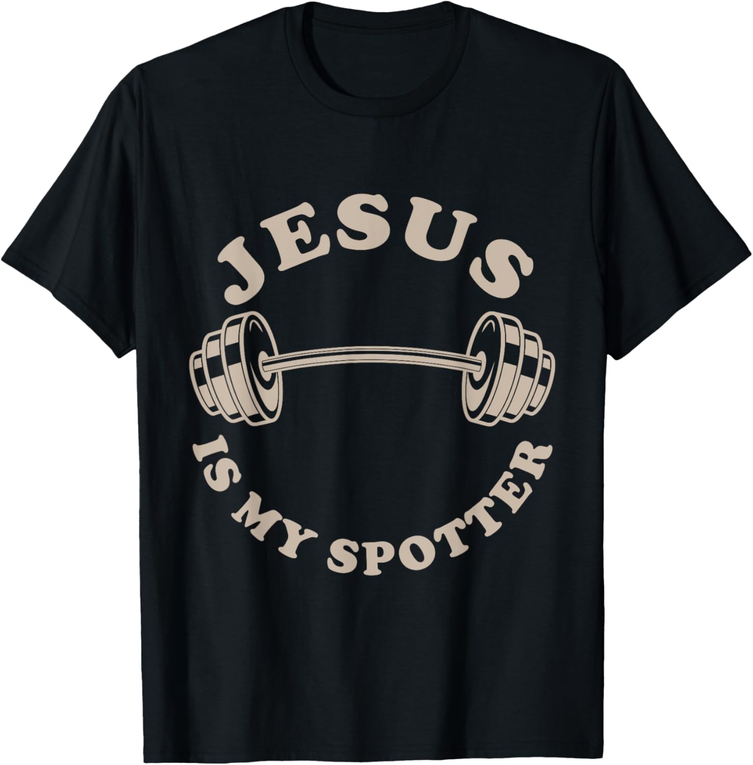 Jesus Is My Spotter Christian Workout God Fitness Lover T-Shirt - T-Shirt | Black