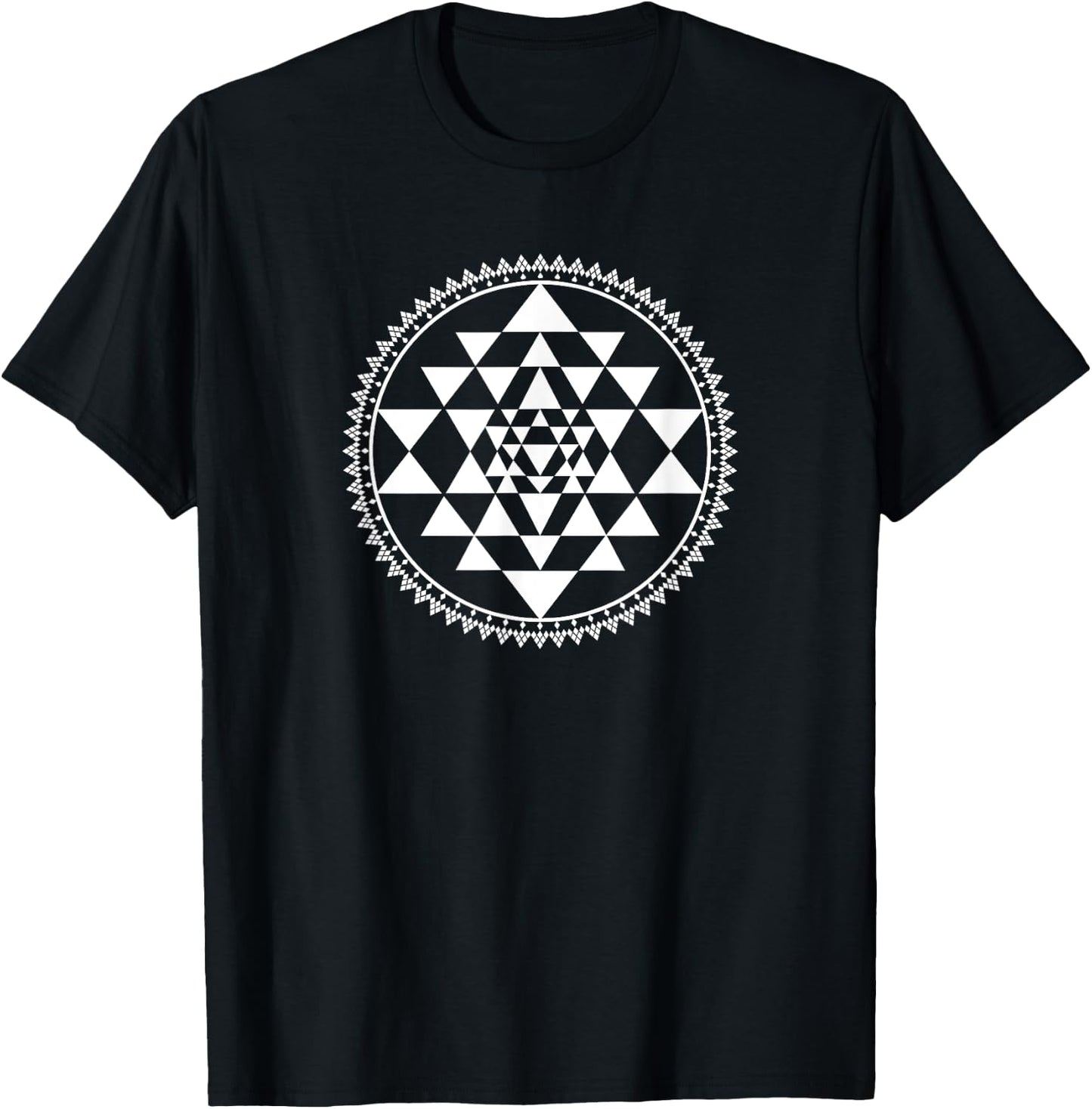 Sacred Geometry Sri Yantra T-Shirt - T-Shirt | Black