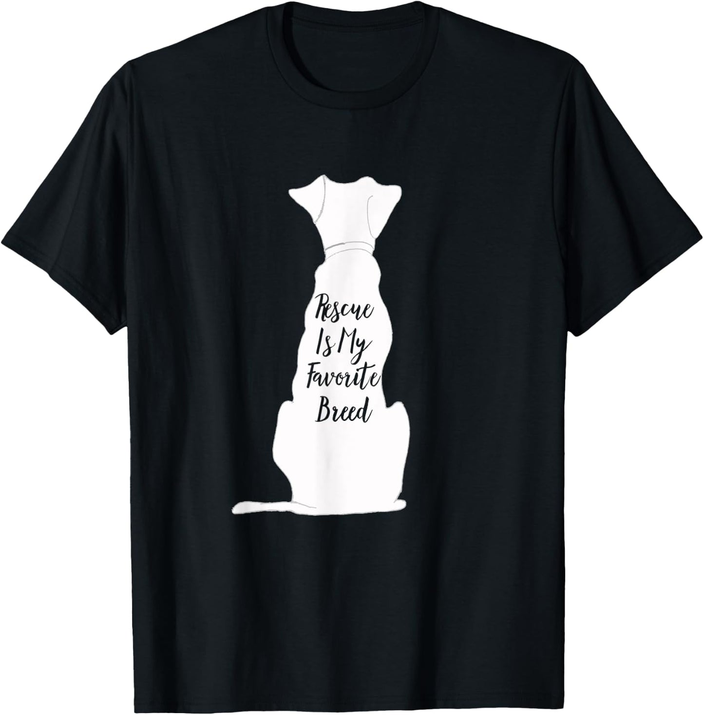 Rescue Dog Rescue Is My Favorite Breed for Dog Owners Women Girls Kids T-Shirt - T-Shirt | Black