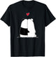 Couples Valentines Polar Bear Panda Bear T-Shirt - T-Shirt | Black