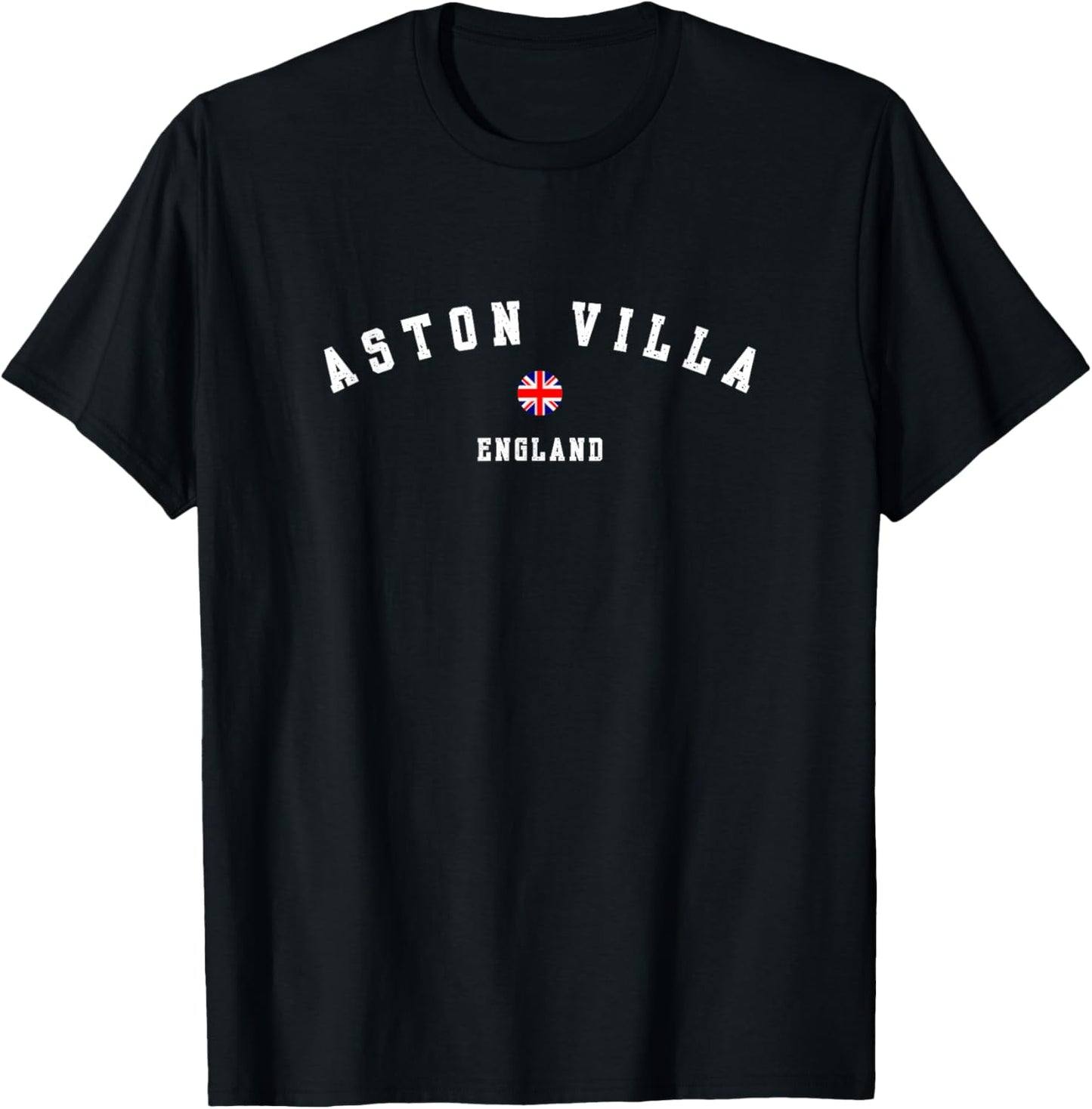 Aston Villa Town of Birmingham, England UK T-Shirt - T-Shirt | Black