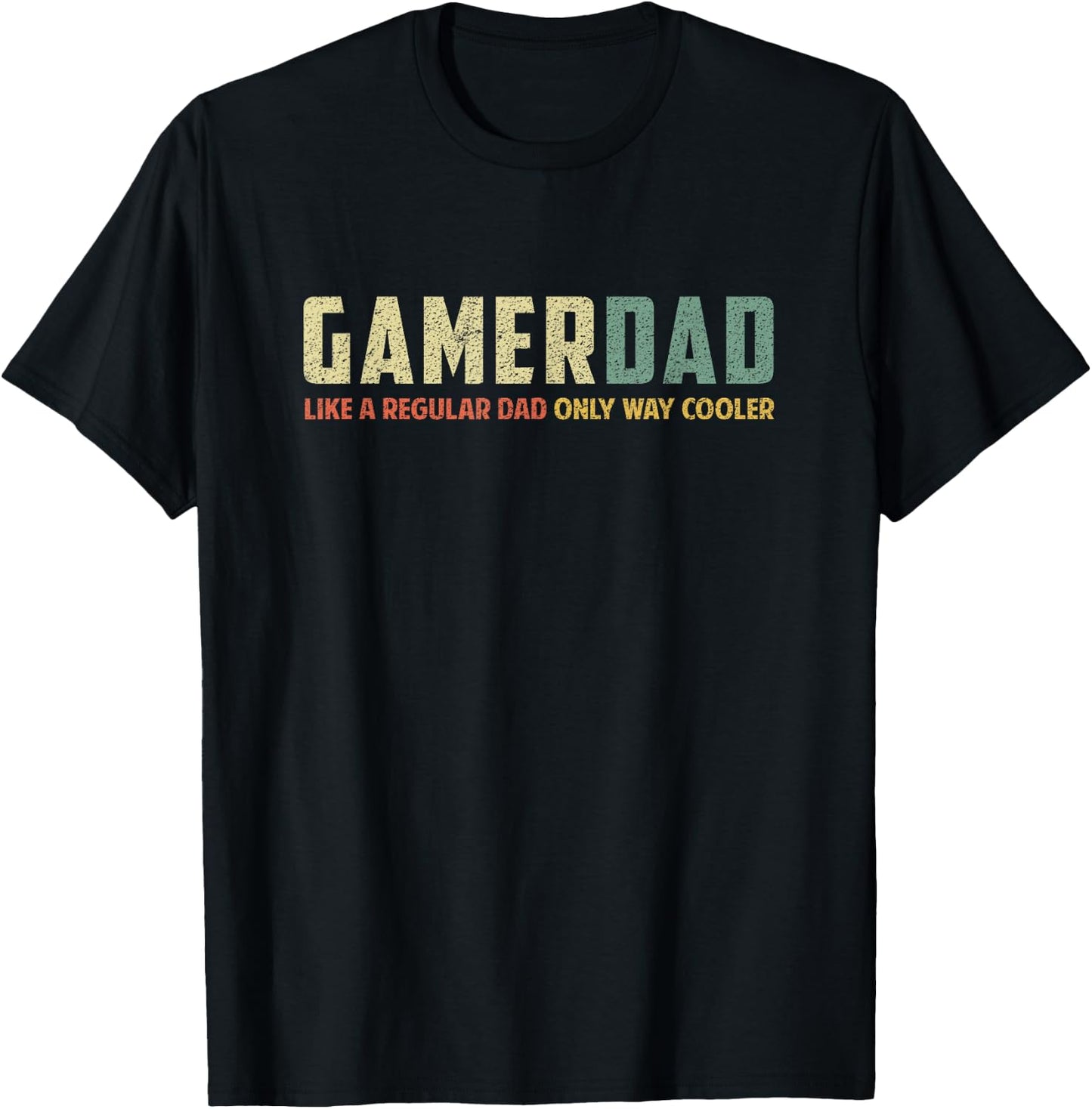 Funny Gamer Dad Shirt Retro Father's Day Christmas Dad Gift T-Shirt - T-Shirt | Black