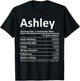 ASHLEY Nutrition Funny Birthday Personalized Name Gift T-Shirt - T-Shirt | Black