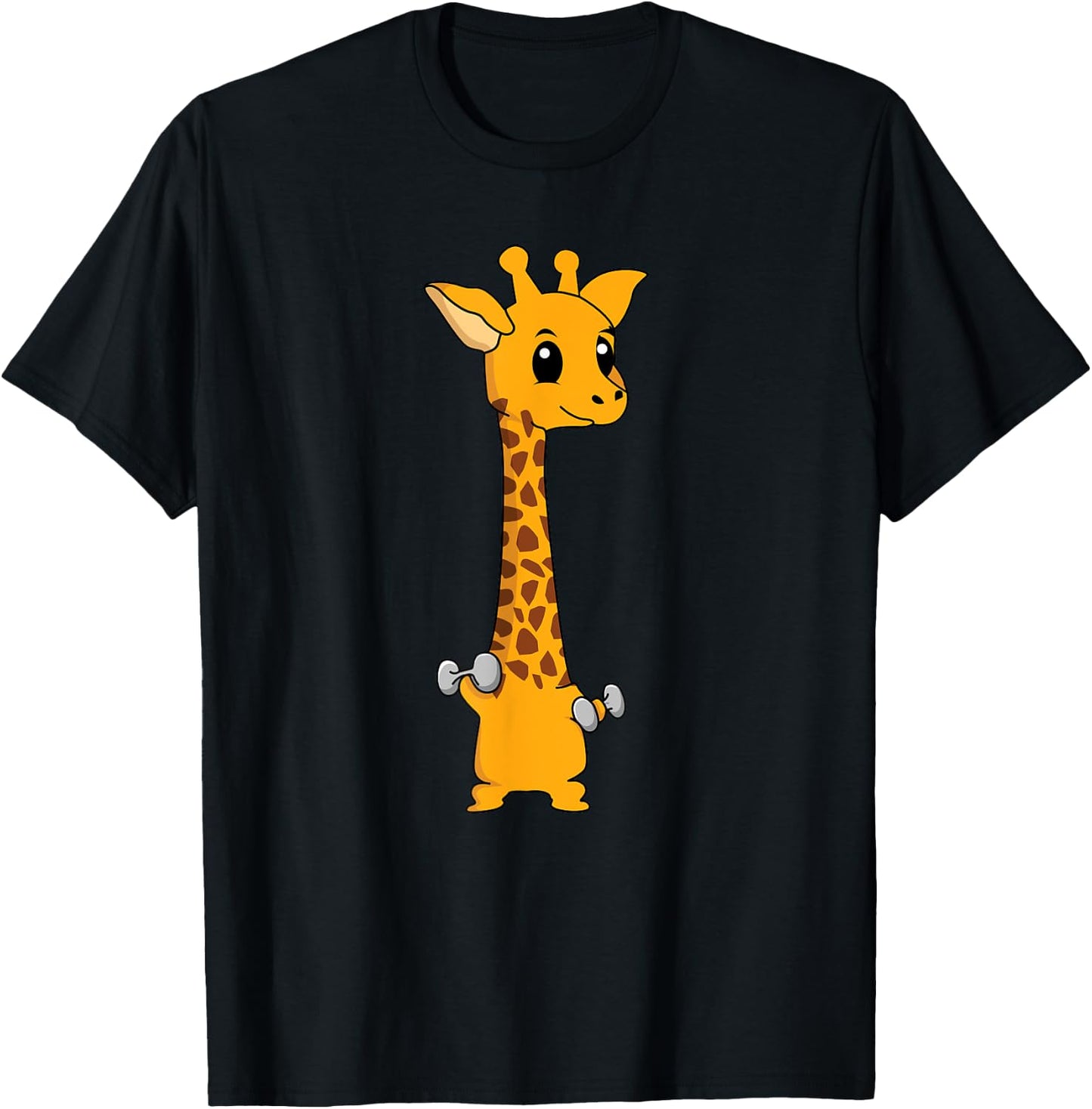 Funny Giraffe Camelopard Lifting Gym Motivation T-Shirt - T-Shirt | Black