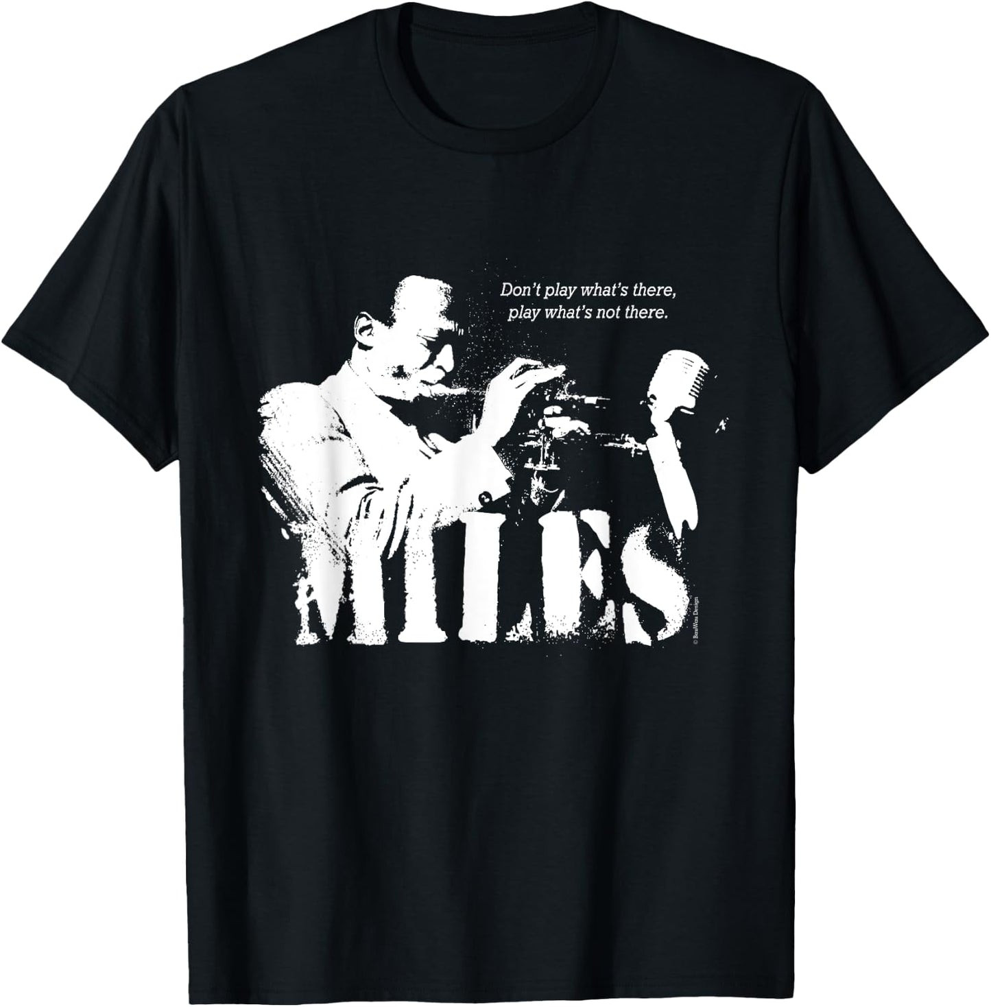 Miles Jazz Wisdom Trumpet Musician (1 Colour) T-Shirt - T-Shirt | Black
