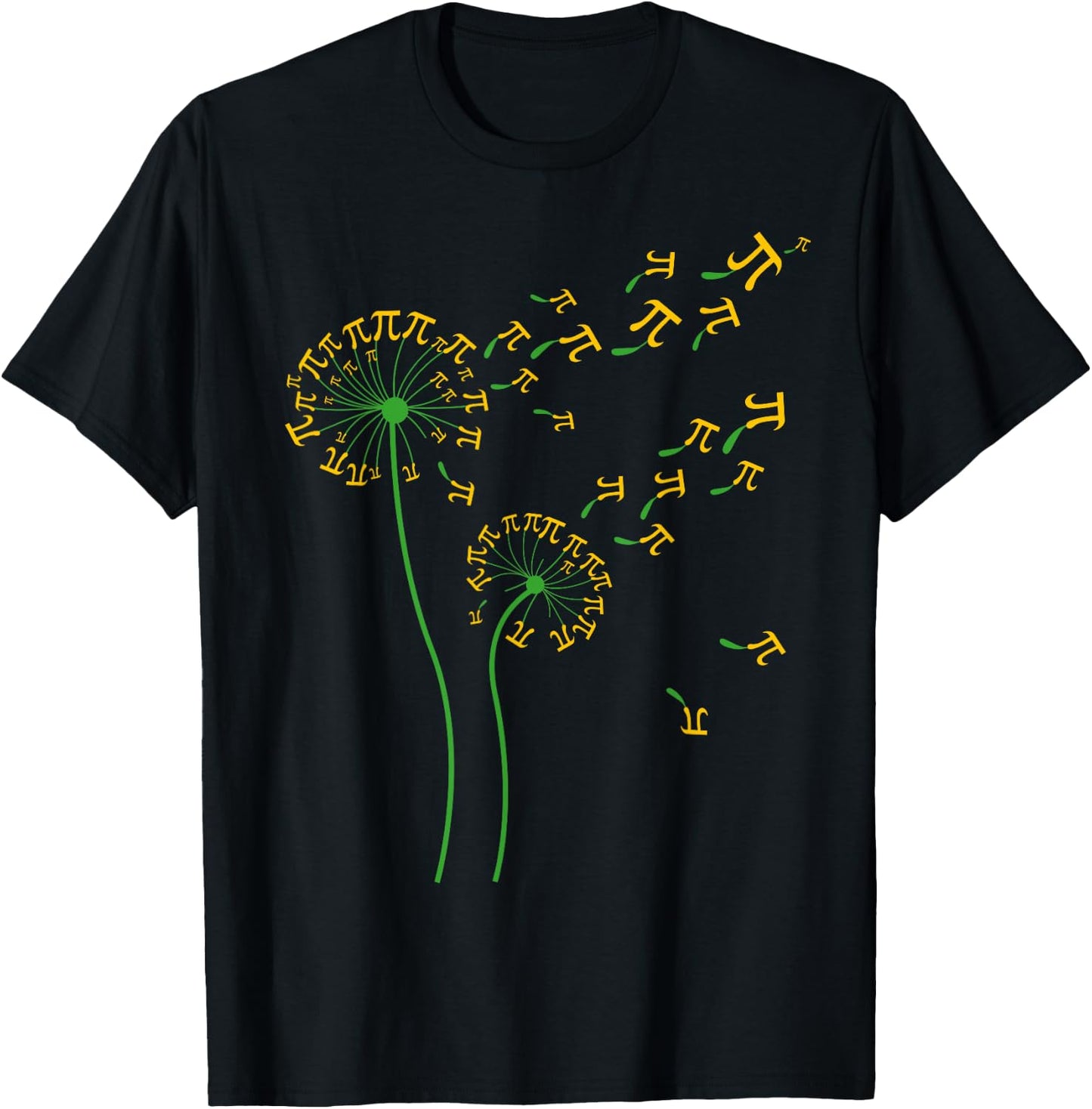 Pi Dandelion Pi day Dandelion 3.14 Pi Number Math Dandelion T-Shirt - T-Shirt | Black