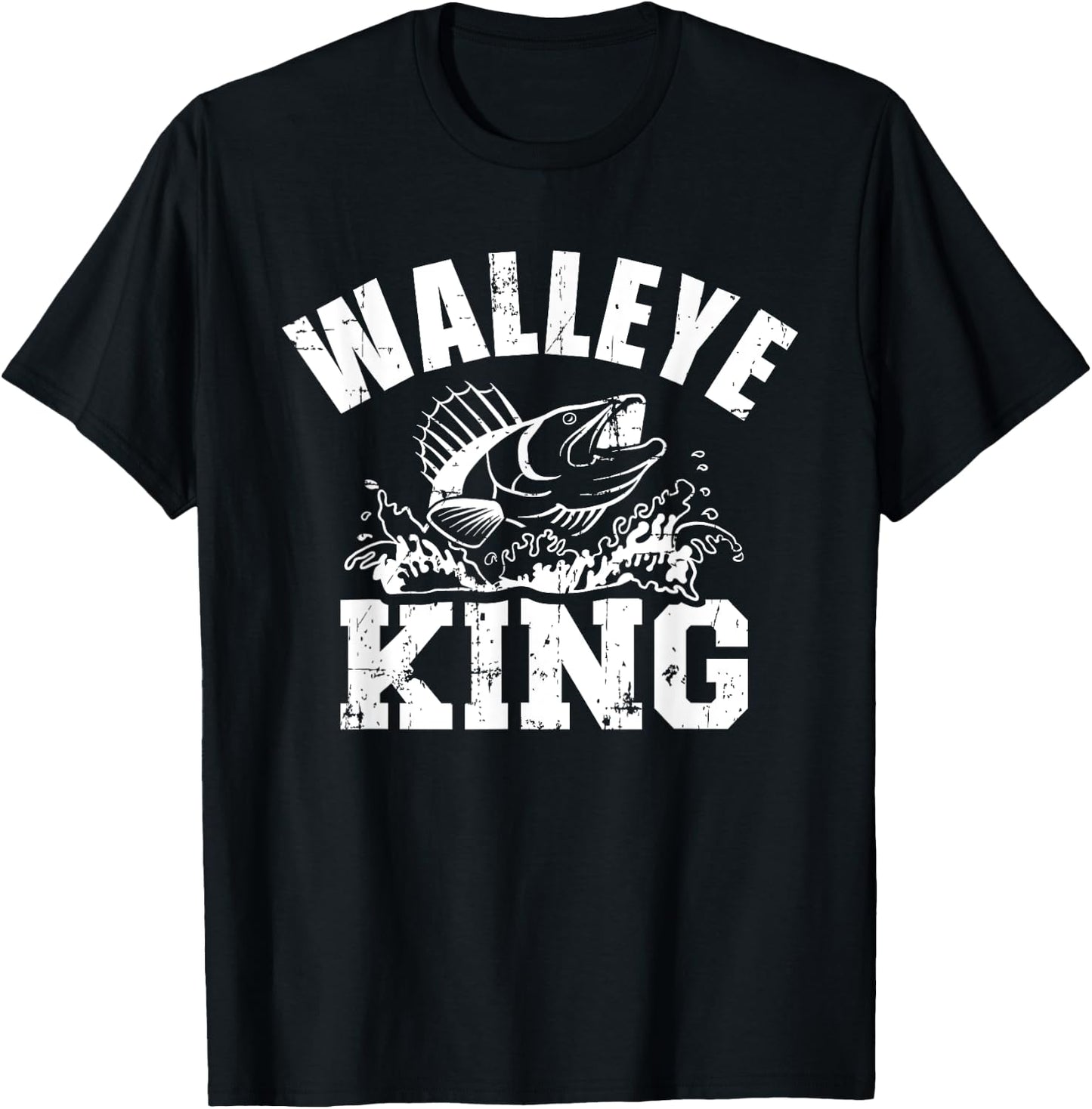 Walleye king T-Shirt - T-Shirt | Black