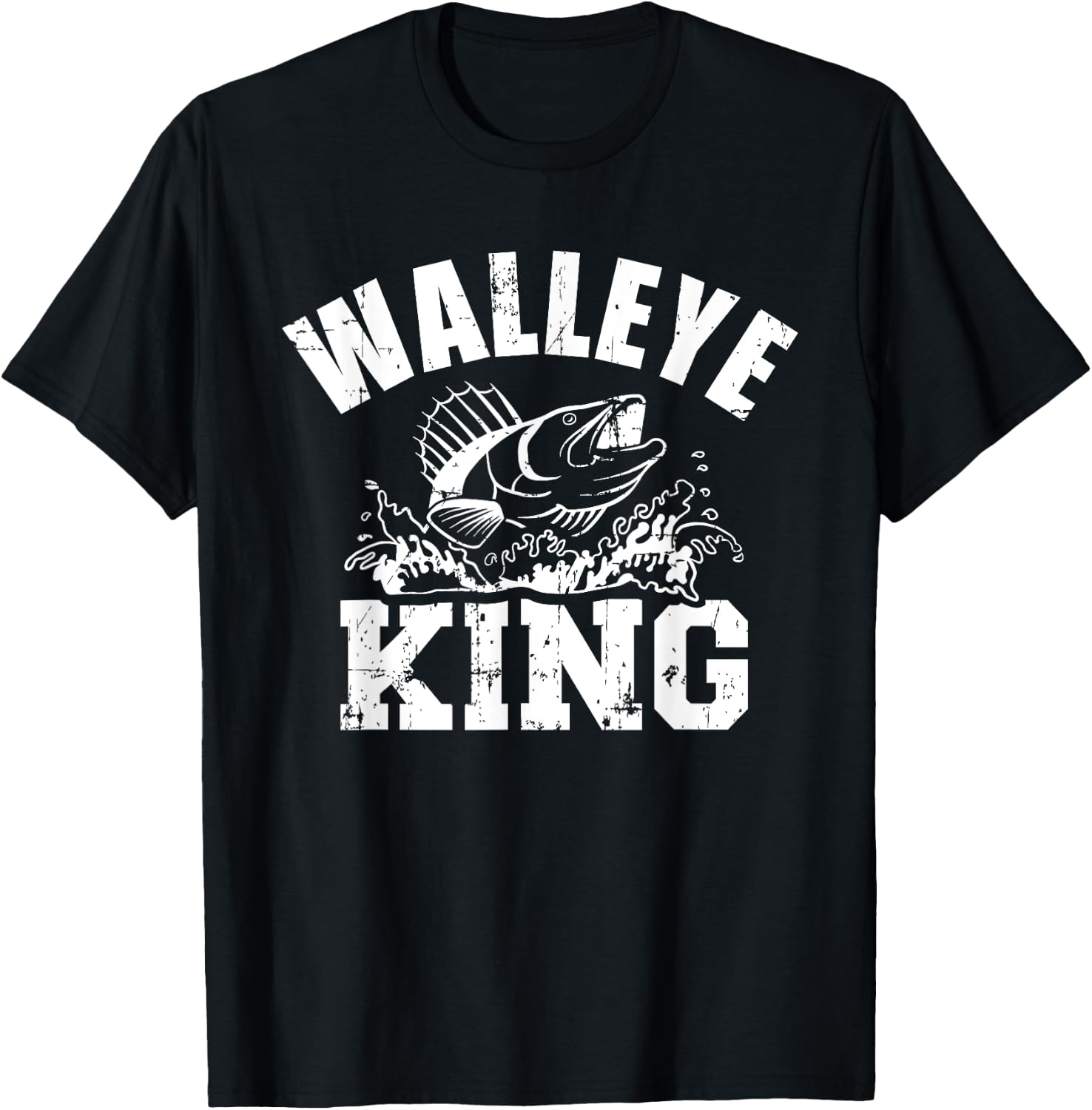 Walleye king T-Shirt - T-Shirt | Black
