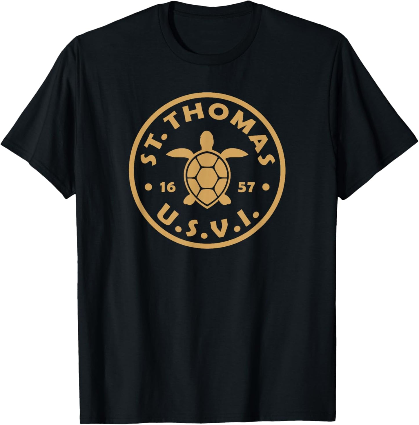 St Thomas USVI Sea Turtle Kids Souvenir T-Shirt - T-Shirt | Black